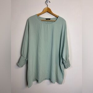 Dokotoo Mint Green Women Plus Size 2X  Top Old Money Clean Girl Capsule wardrobe